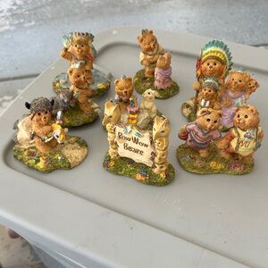 Charming Bear Figurine Set - Multicolor